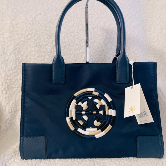 TORY BURCH Ella Mini Rope Tote Bag(French navy ) - Picture 5 of 12